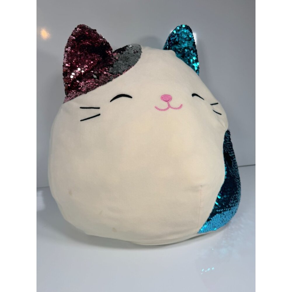Squishmallow Shany the Calico Cat 16 Inch Stuffed Plush with Sequins Large - Picture 3 of 11